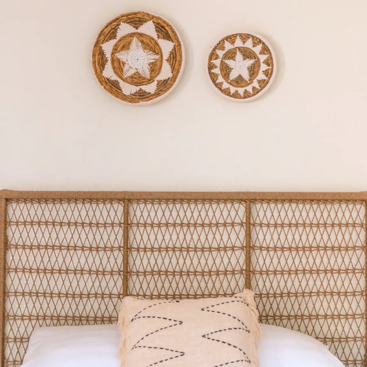 Guma Banana Fibre Embroidered Wall Decor Basket By Soeji