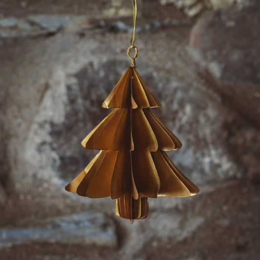 Brass Christmas Tree Hanging Decoration PRE ORDER