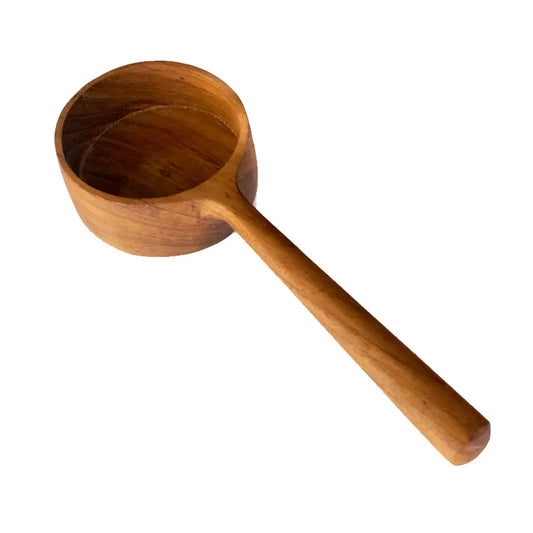 Medium Teak Wooden Long Handled Scoop