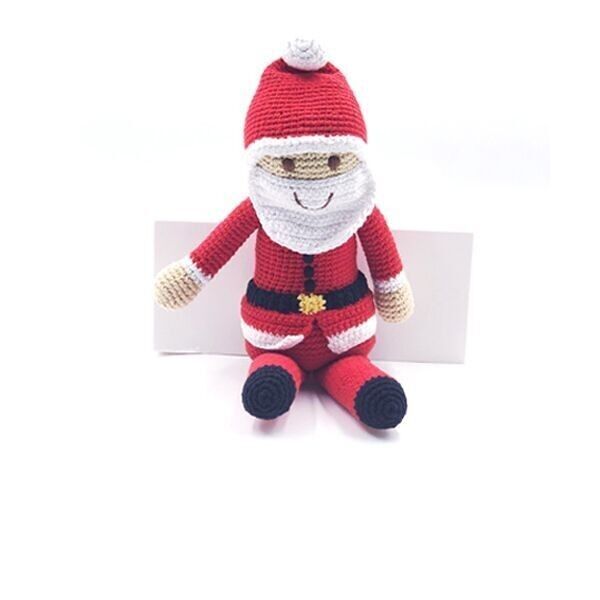 Large Santa Doll Rattle By Pebblechild