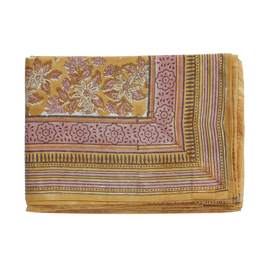 
Hand block Printed Tablecloth in Arya Tandoori By Bonheur Du Jour
