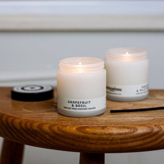 Grapefruit & Basil Travel Candle - By Brownstone London