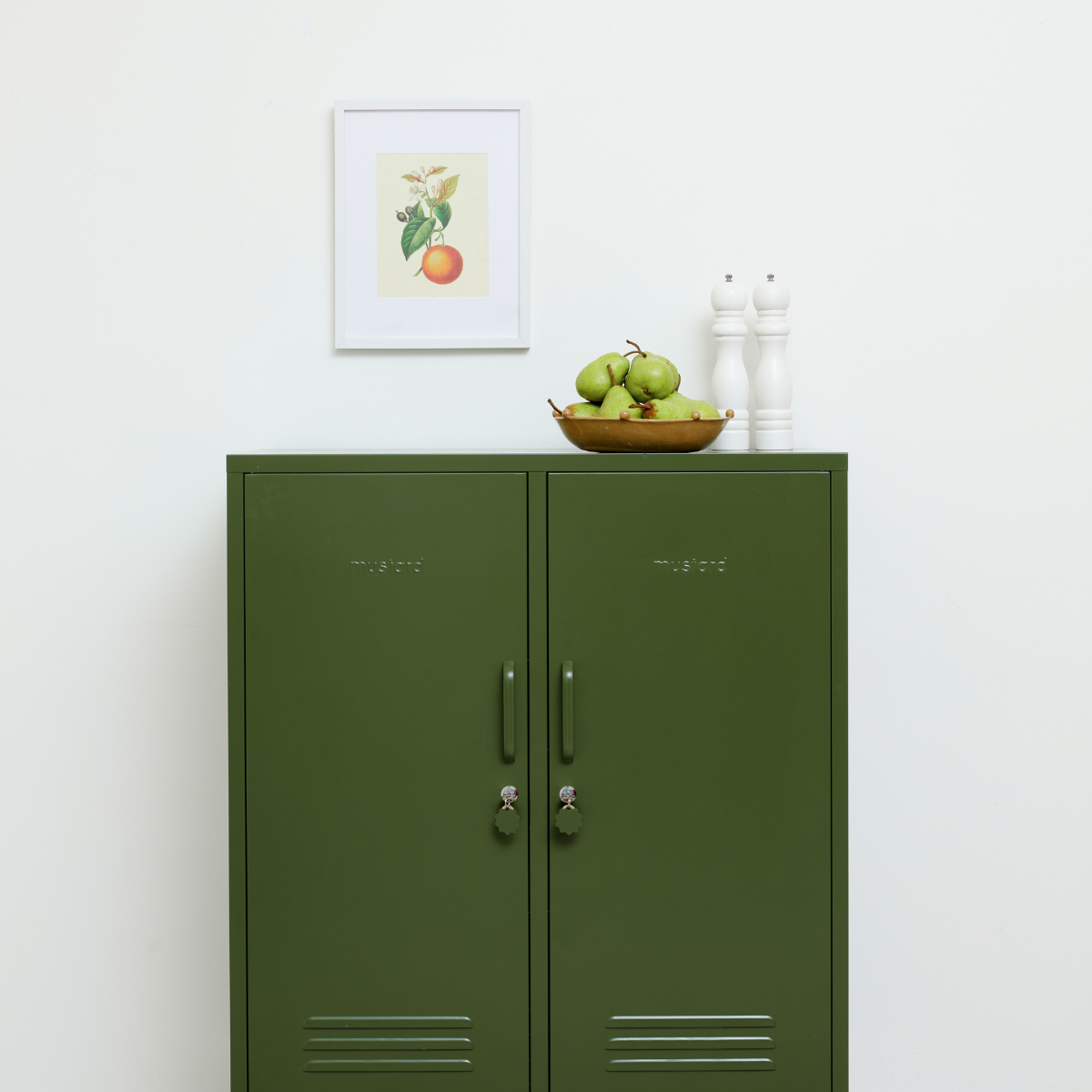 The Midi Locker in Olive By Mustard Made