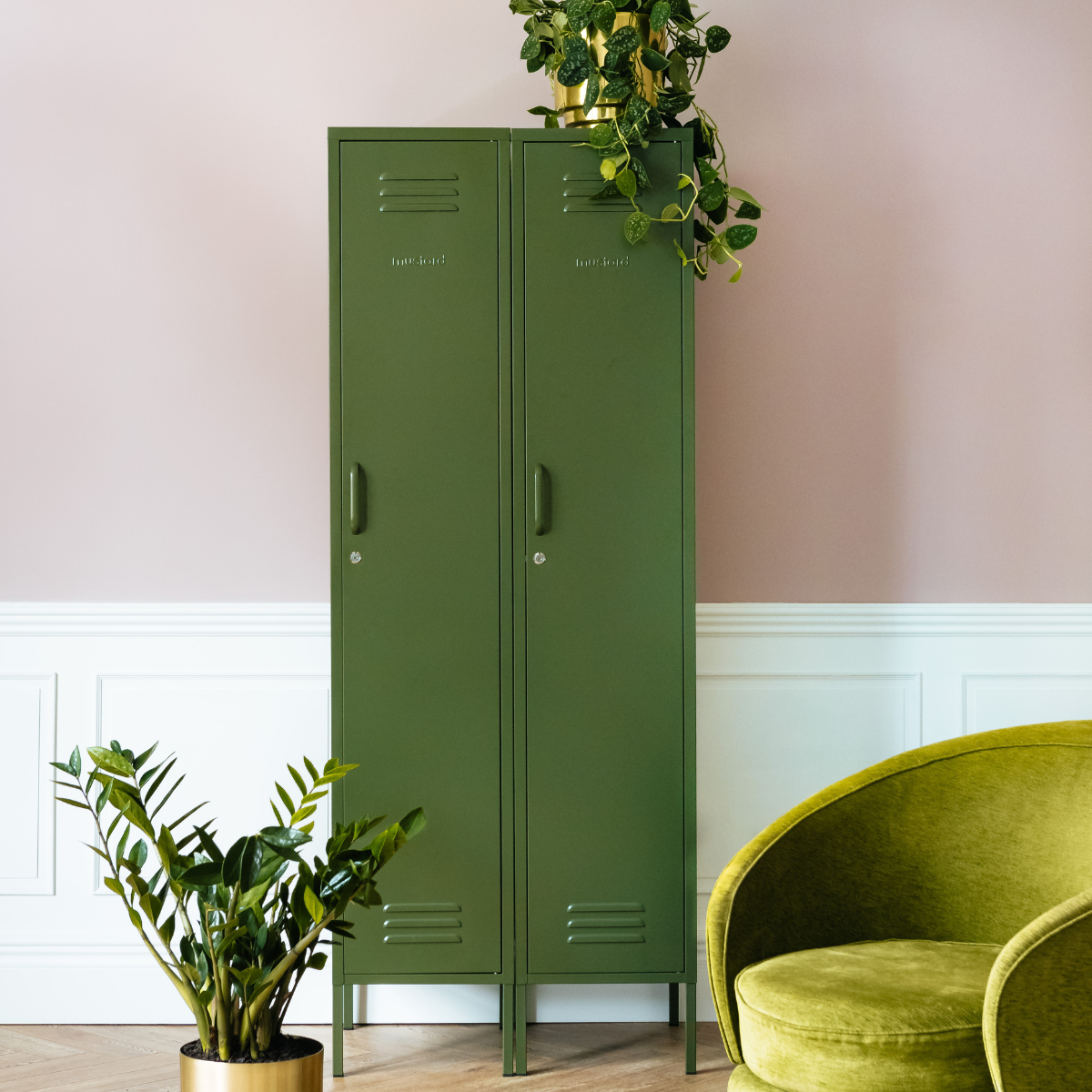 The Skinny Locker in Olive By Mustard Made