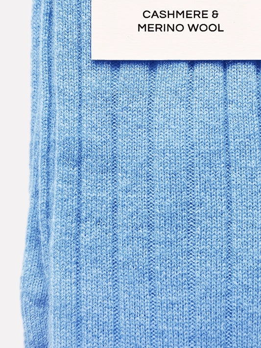 Cashmere and Merino Wool Socks in Cornflower By Yonder