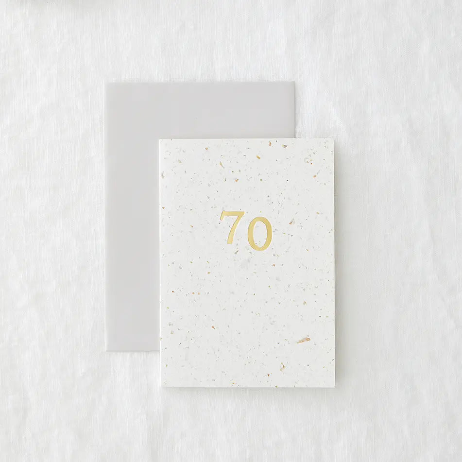 Foiled 70 Birthday Card