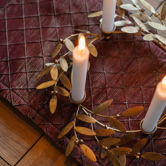 Golden Olive Candle Holder Table Centrepiece - PRE ORDER