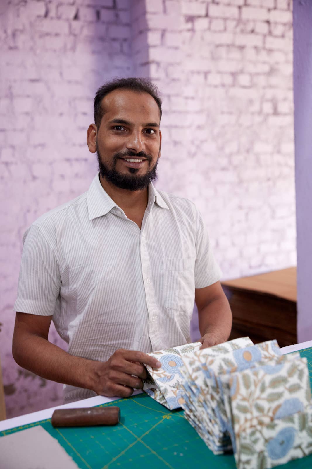 Hand Block Printed Gift Bags (Small) - Blue Stone By Paper Mirchi