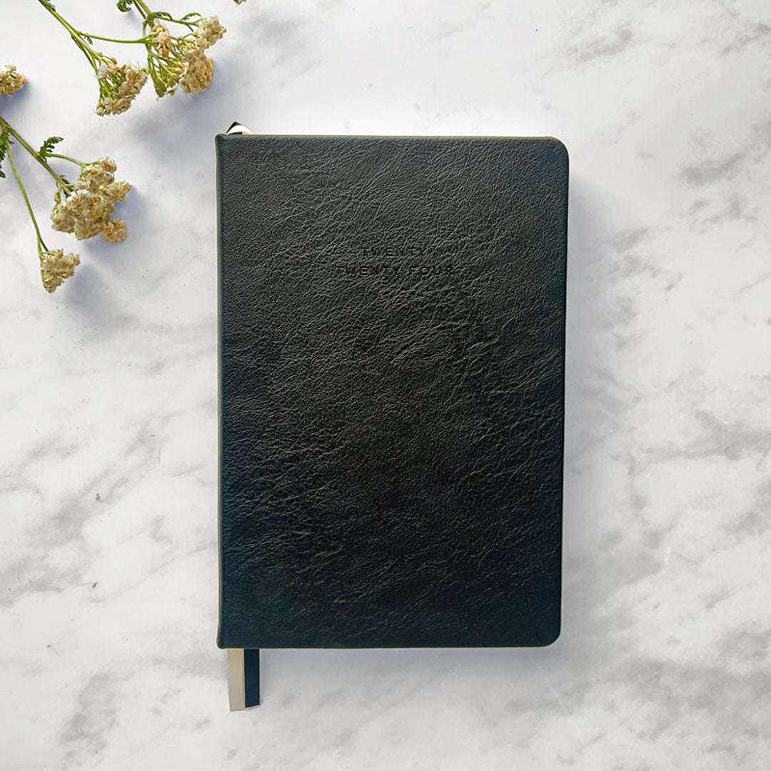 Seven Fiftytwo 2024 weekly Diary Planner in Black | Vegan Leather