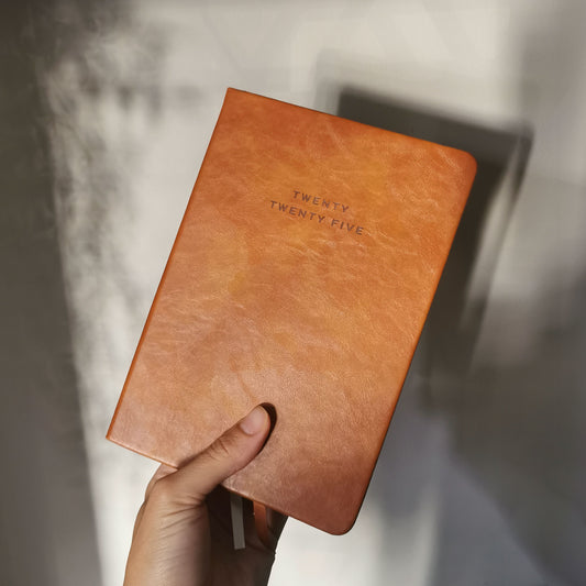 Seven Fiftytwo 2025 Weekly Diary Planner in Tan | Vegan Leather