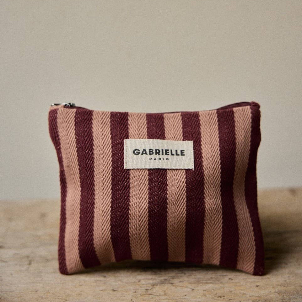 Small Cotton Pouch in Garance Stripes by Gabrielle Paris