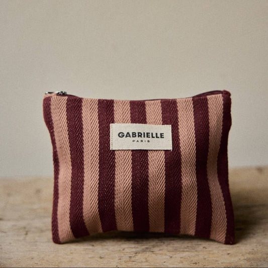 Small Cotton Pouch in Garance Stripes by Gabrielle Paris