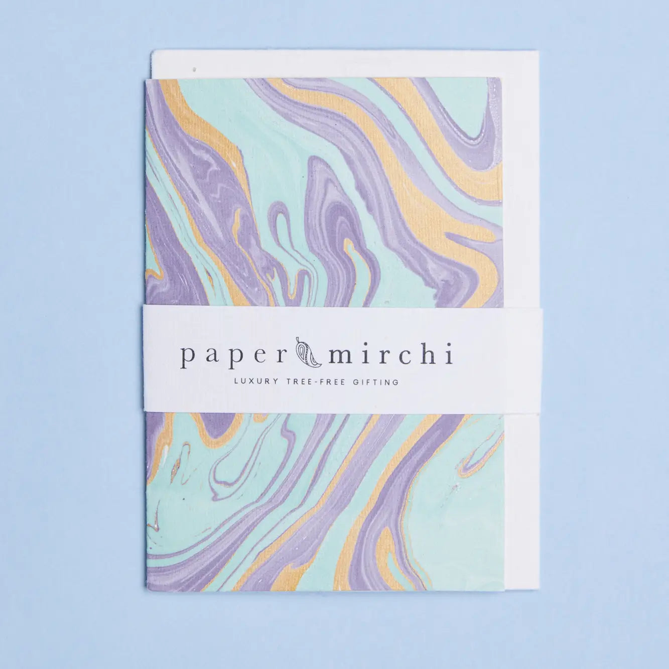 Hand Marbled Free Spirit In Dreamy Lilac By Paper Mirchi