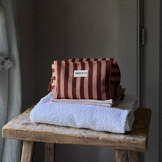 Garance Stripes Cotton Toiletry Bag by Gabrielle Paris