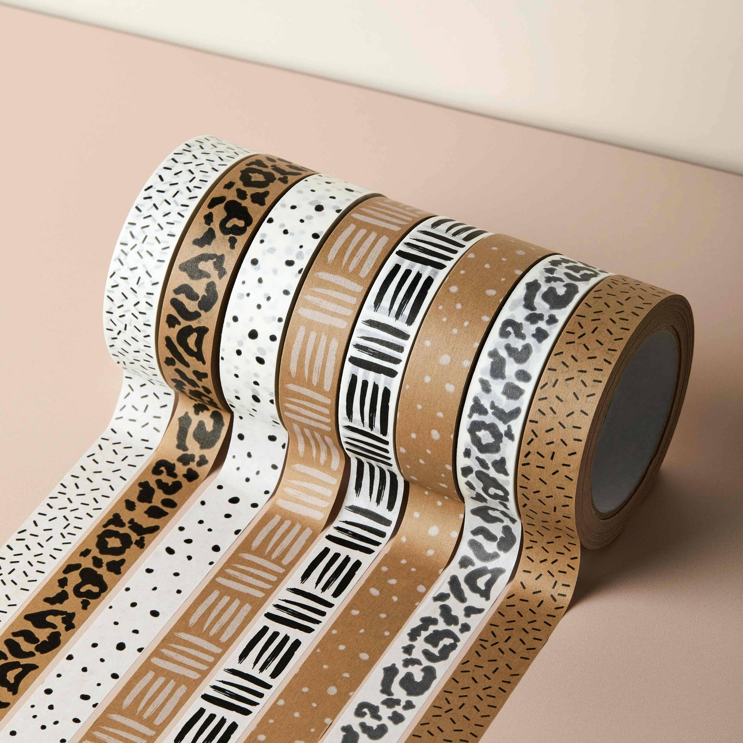 Black Leopard Print Recyclable Paper Tape By Cadeux