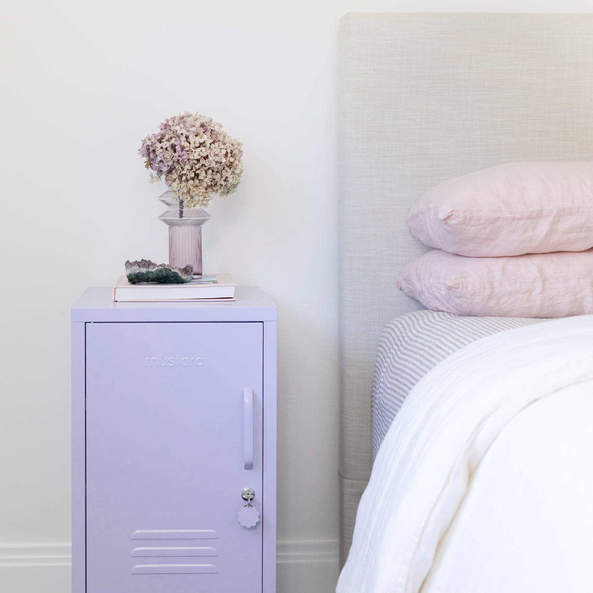 The Shorty Locker in Lilac By Mustard Made
