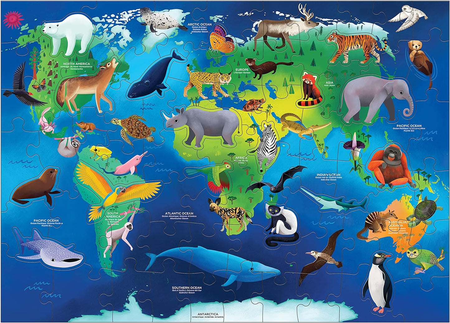 Endangered Species Around The World 80-Piece Puzzle By Mudpuppy