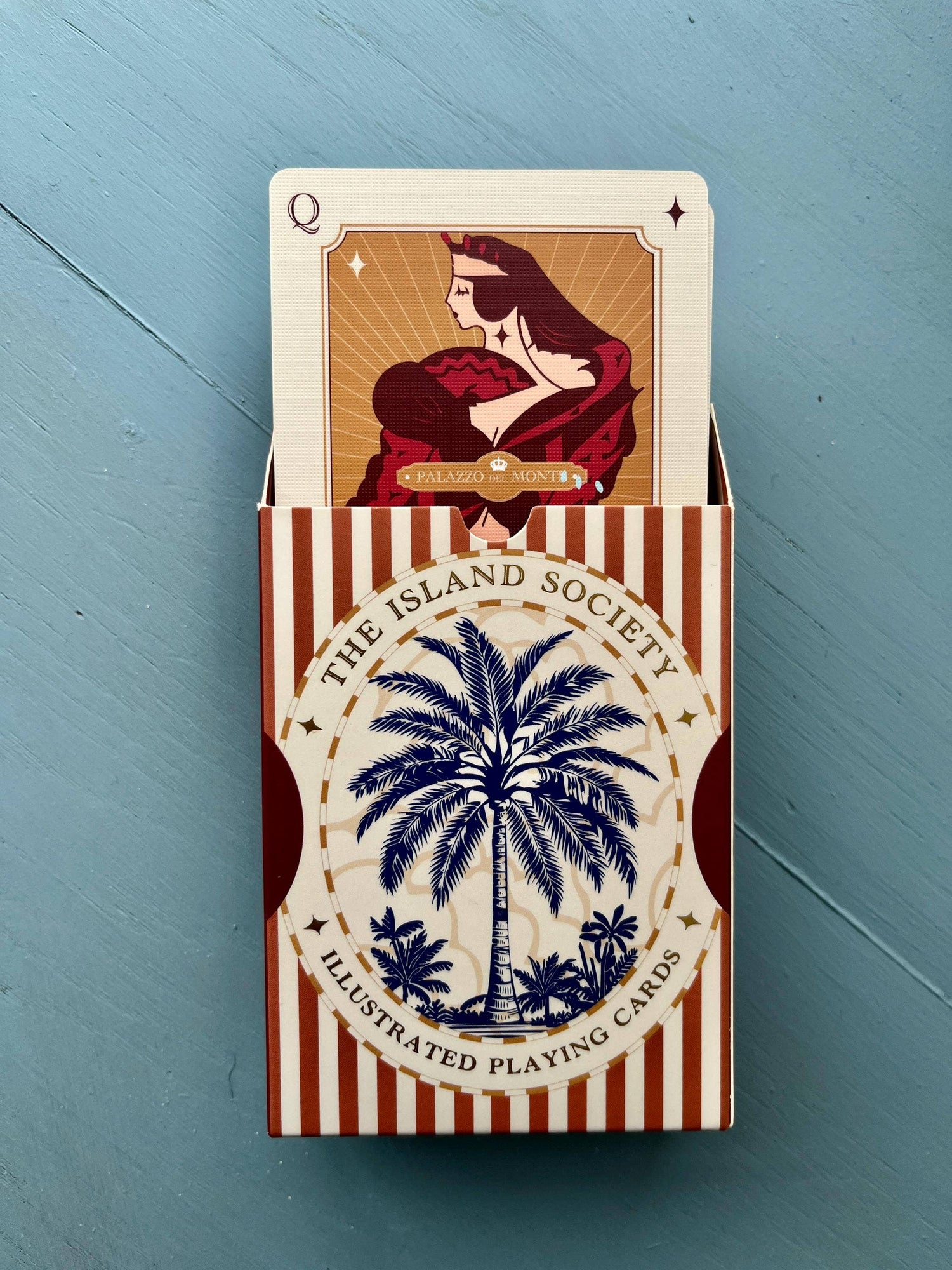 The Island Society Illustrated Playing Cards - Red