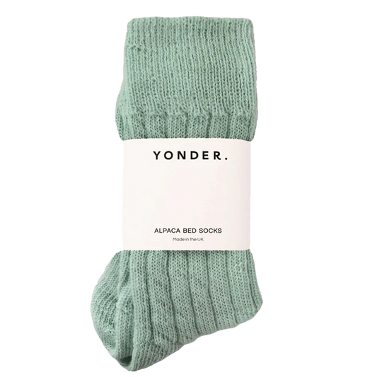 Sage Alpaca Bed Socks By Yonder