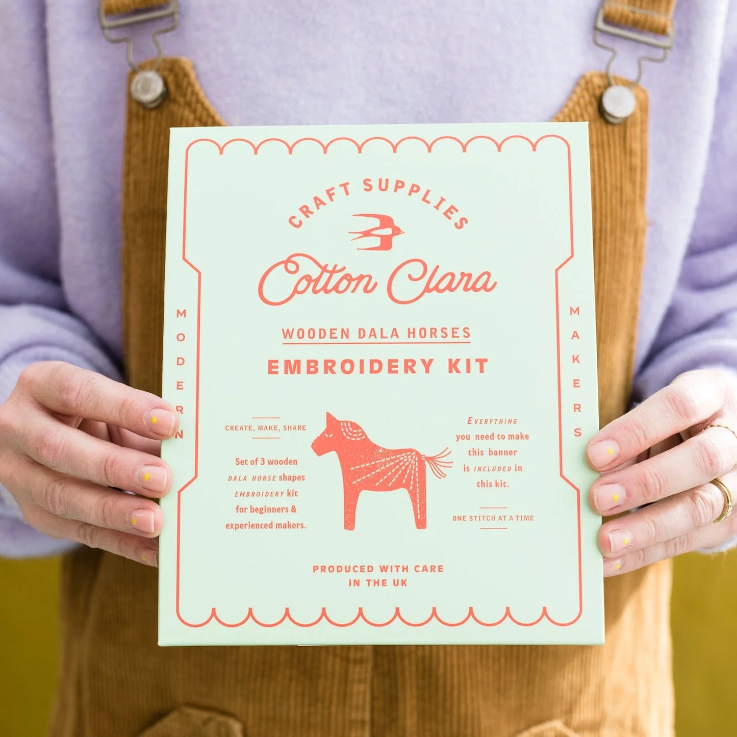 Dala Horses Embroidery Board Kit By Cotton Clara