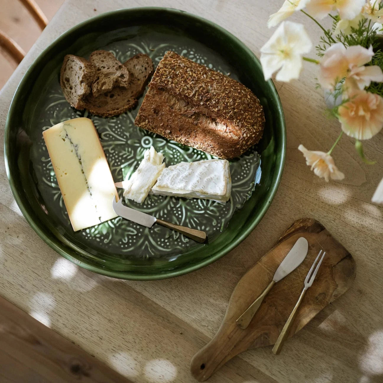 Enamel Round Platter in Forest By Morgan Wright