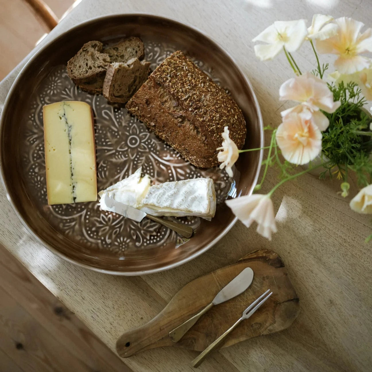 Enamel Round Platter in Chocolate By Morgan Wright
