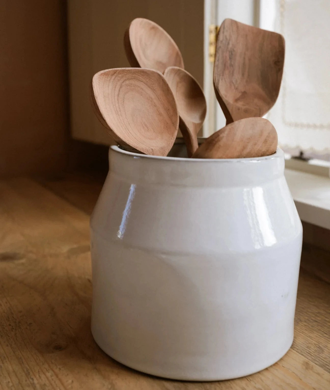 Stoneware Stove Utensil Pot By Morgan Wright
