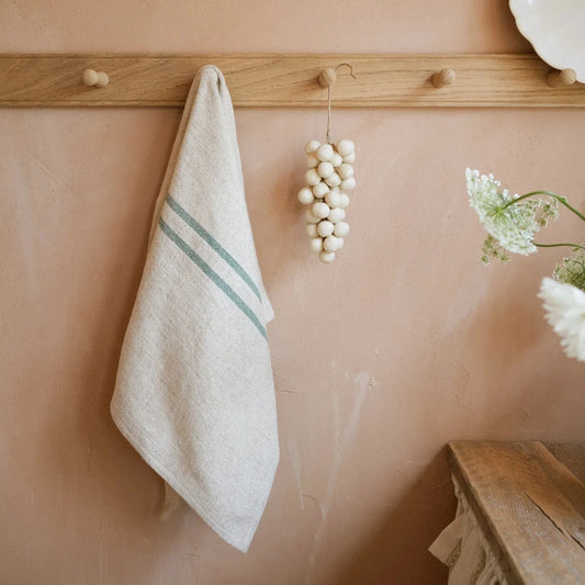 The Timeless Linen Hand/Tea Towel Green By The Interiors Yard