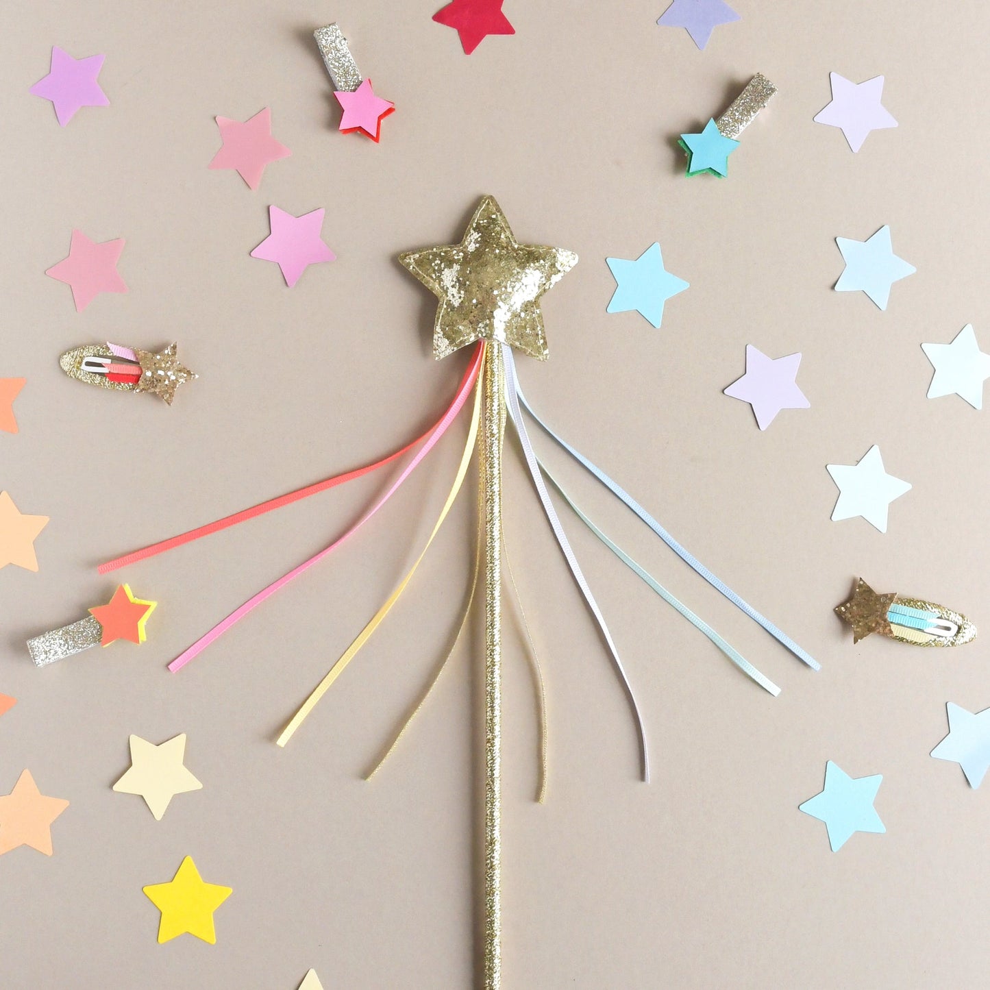 Glitter Star Wand by Rockahula in Gold