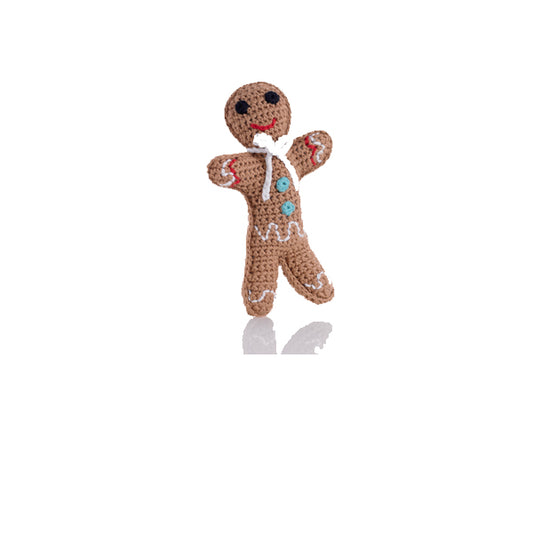 Festive Gingerbread Man - Christmas Star Rattle