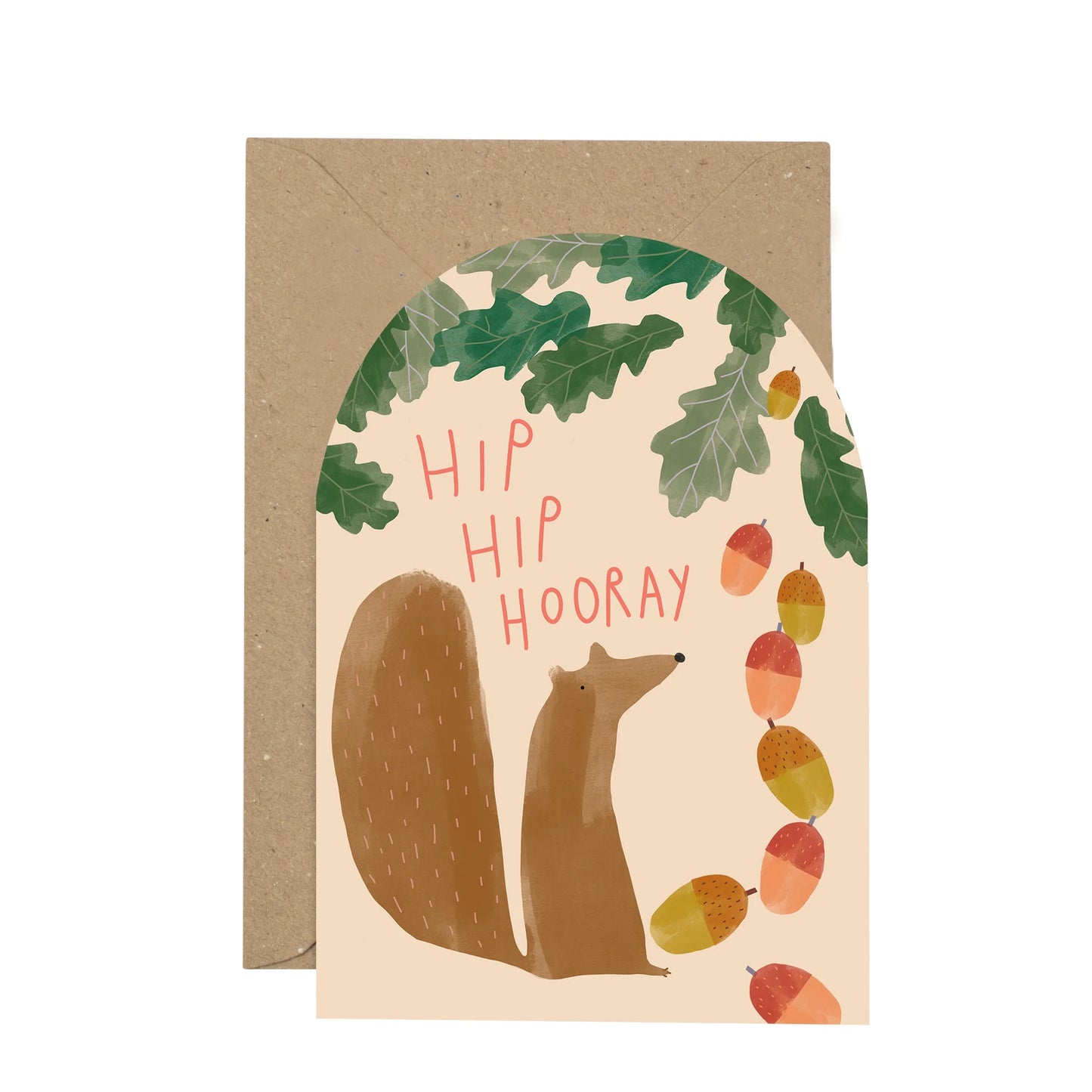 Hip Hip Hooray Squirrel Birthday Card By Plewsy