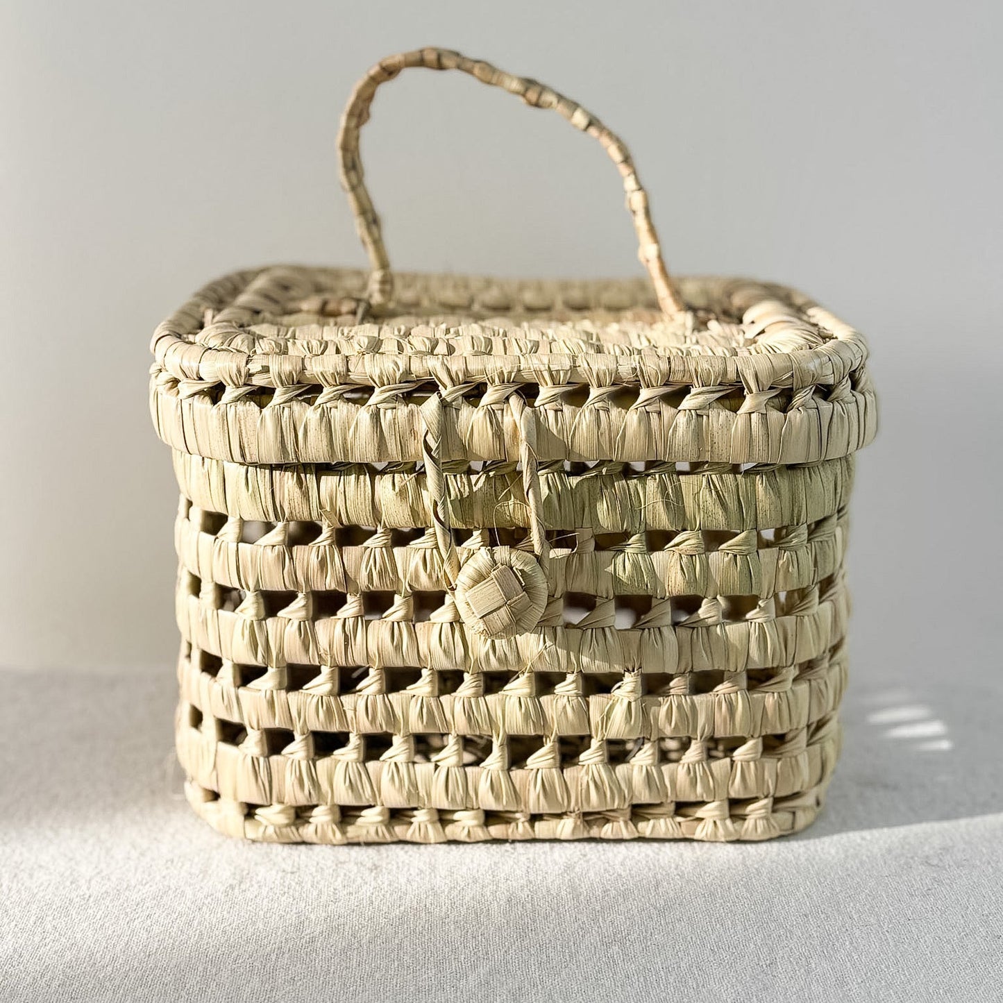 Small Palm Leaf Storage Basket