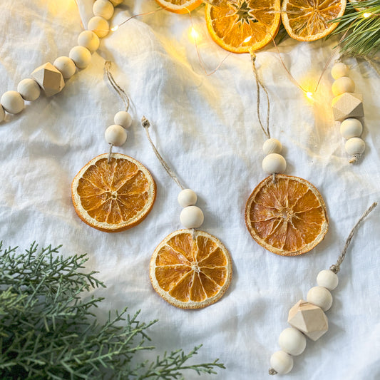 Chunky Wooden Beaded Christmas Decorations