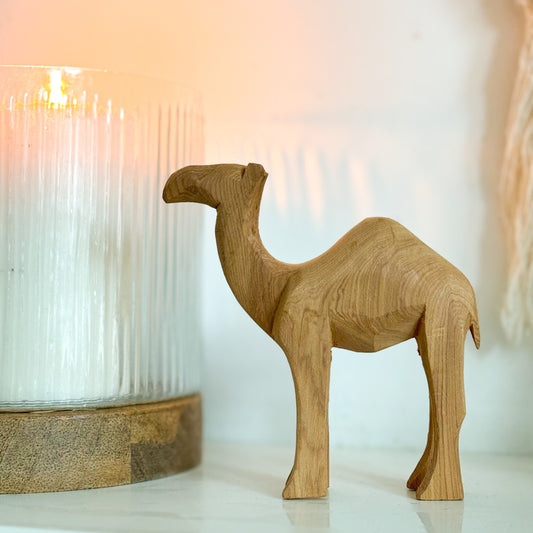 Decorative Small Wooden Camel
