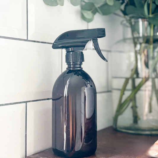 Reuseable 500ml Amber Glass Spray Bottle
