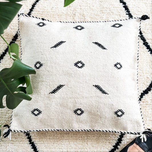 Handmade Berber Wool Cushion Cover - Diamonds