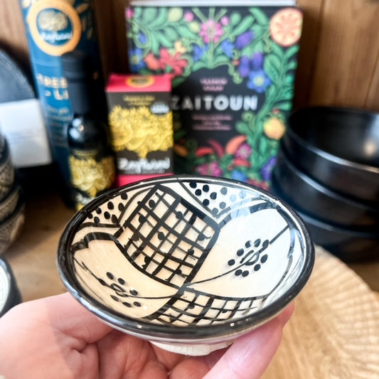 Mini Moroccan "Zwak" Bowl In Monochrome