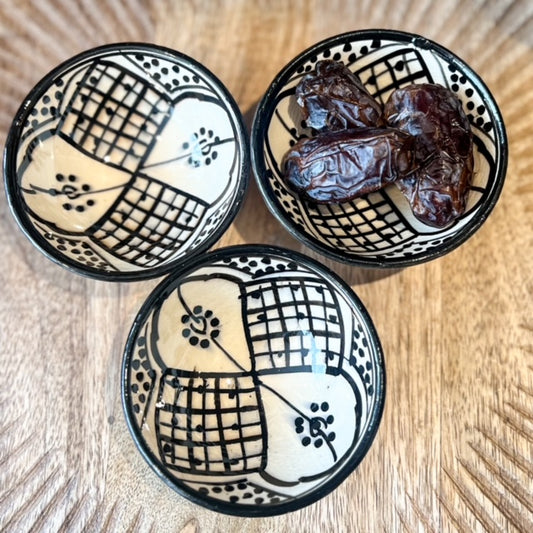 Mini Moroccan "Zwak" Bowl In Monochrome