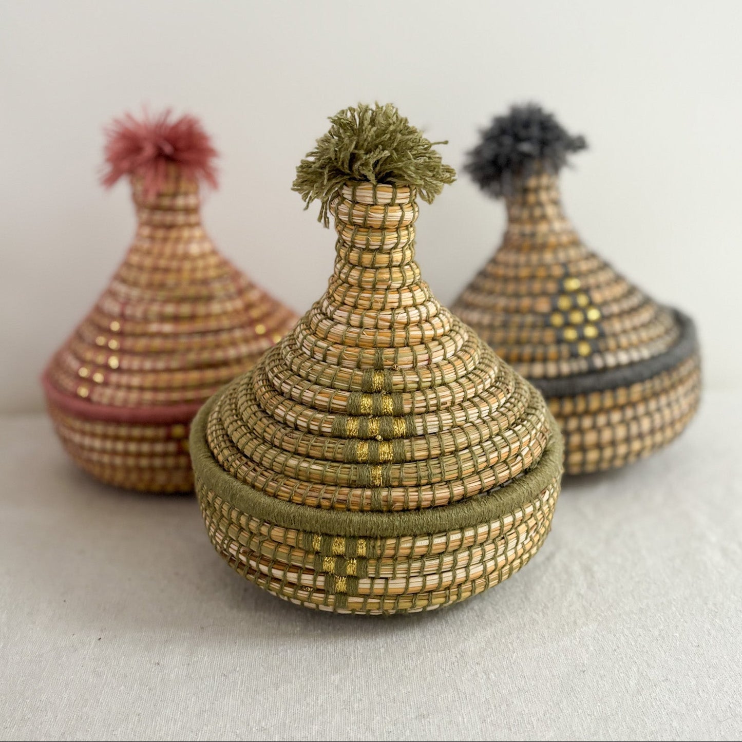 Medium Berber Tagine Basket in Sage
