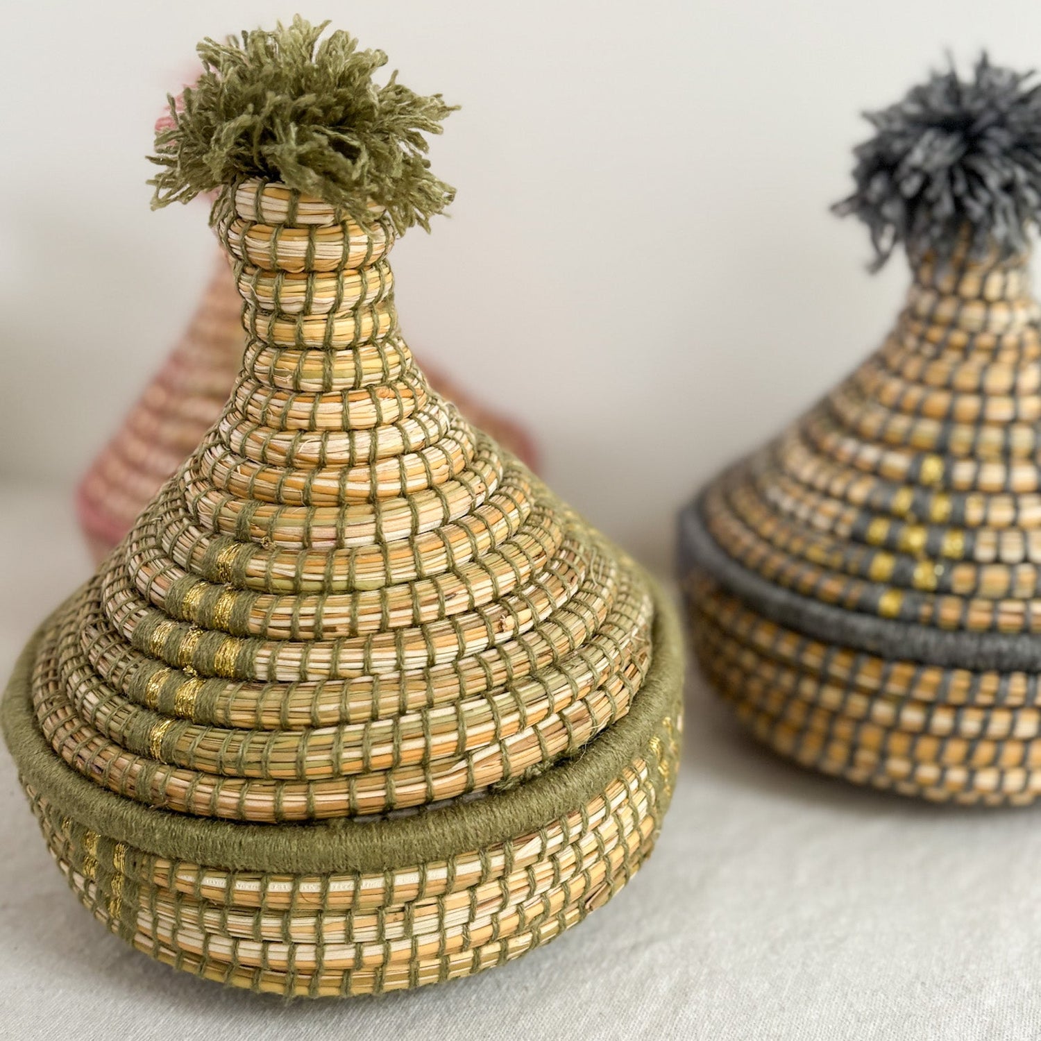 Medium Berber Tagine Basket in Sage