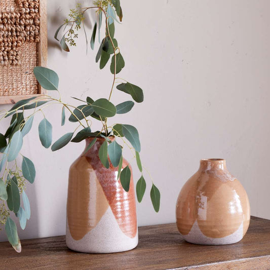Lucia Ceramic Vase - Terracotta Mix By Nkuku