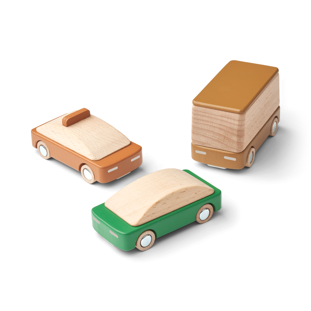 Liewood Village Cars 3 Pack in Mustard Mix