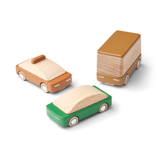 Liewood Village Cars 3 Pack in Mustard Mix