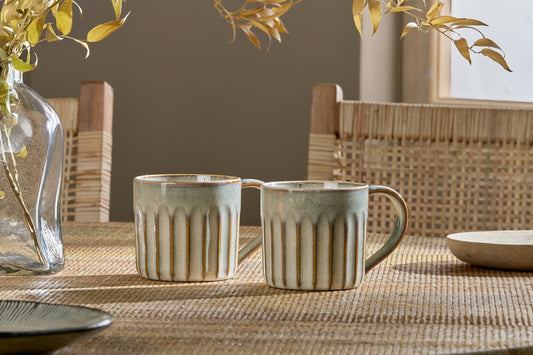 Moda Mugs in Natural By Nkuku (Set of 2)