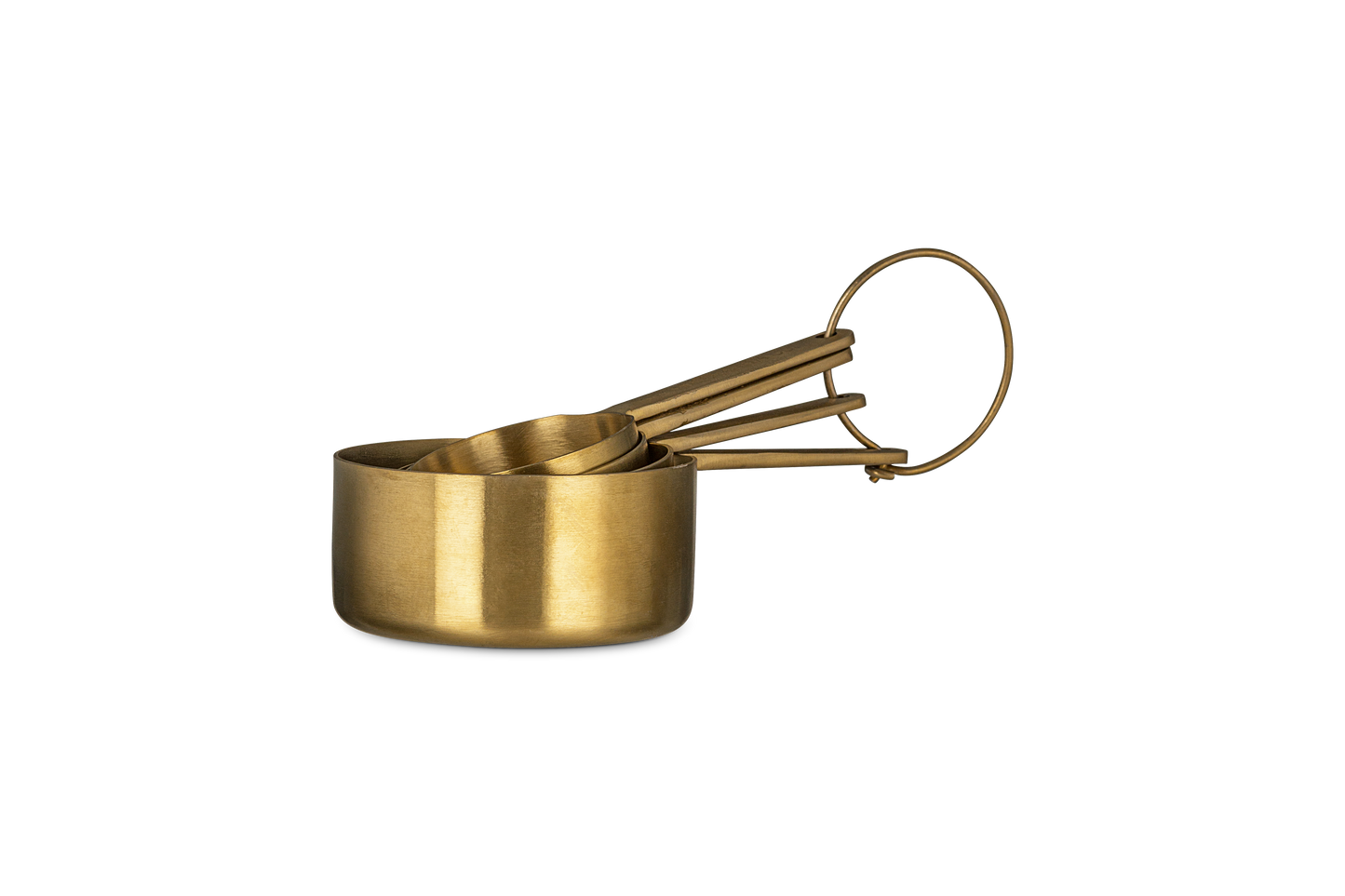 Mane Measuring Cups in Brushed Gold By Nkuku