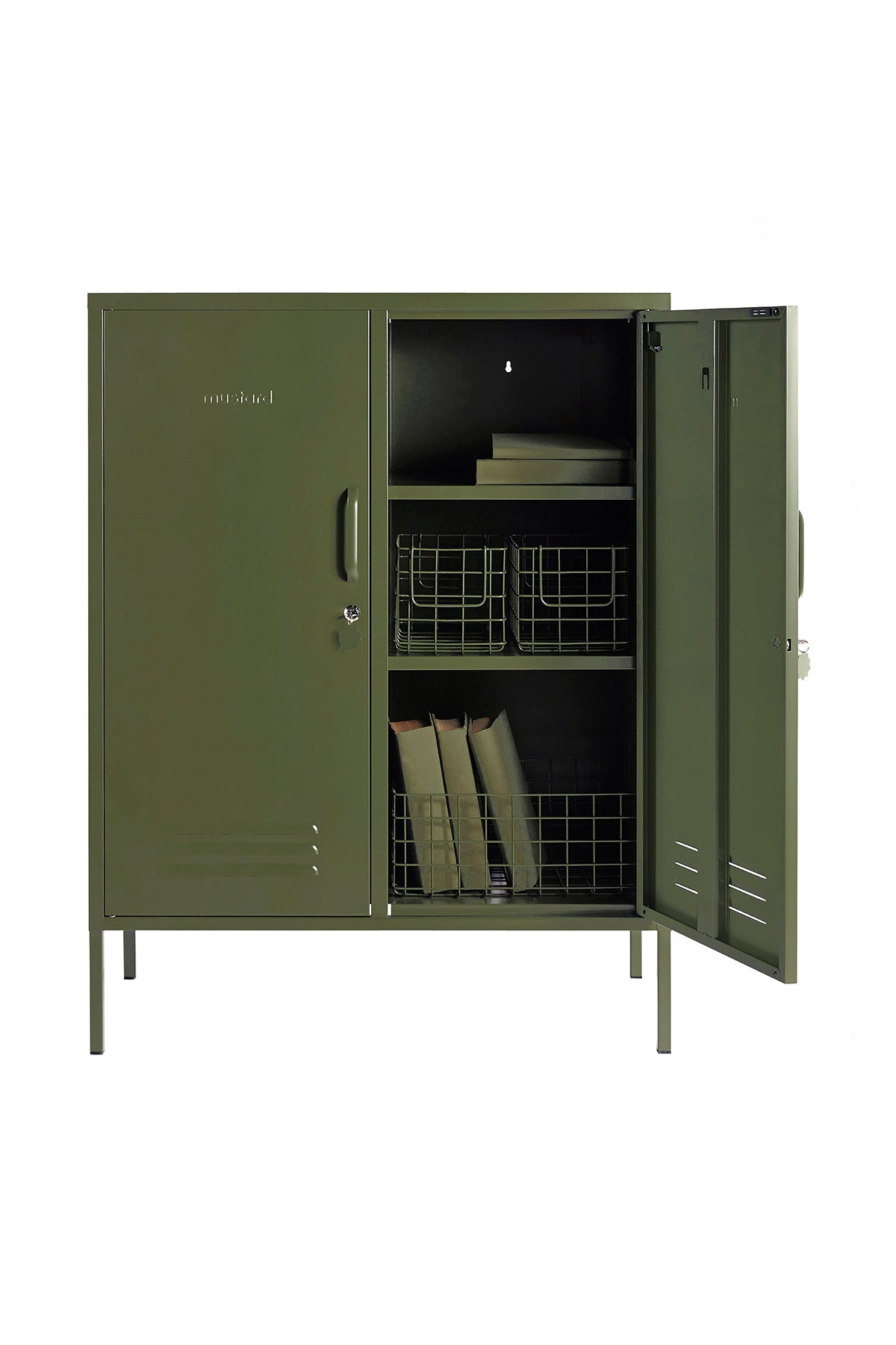 The Midi Locker in Olive By Mustard Made