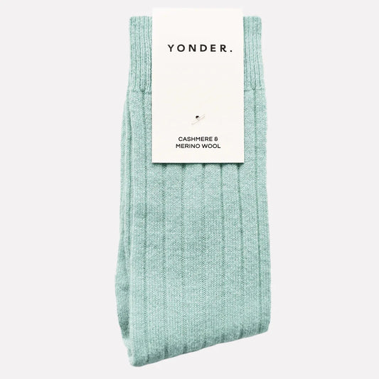 Cashmere and Merino Wool Socks in Mint 
 By Yonder