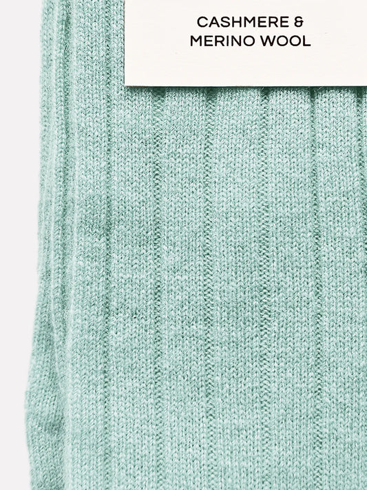 Cashmere and Merino Wool Socks in Mist By Yonder