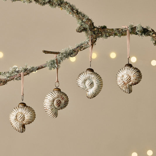 Sachin  Christmas Baubles Small (Set of 4) By Nkuku
