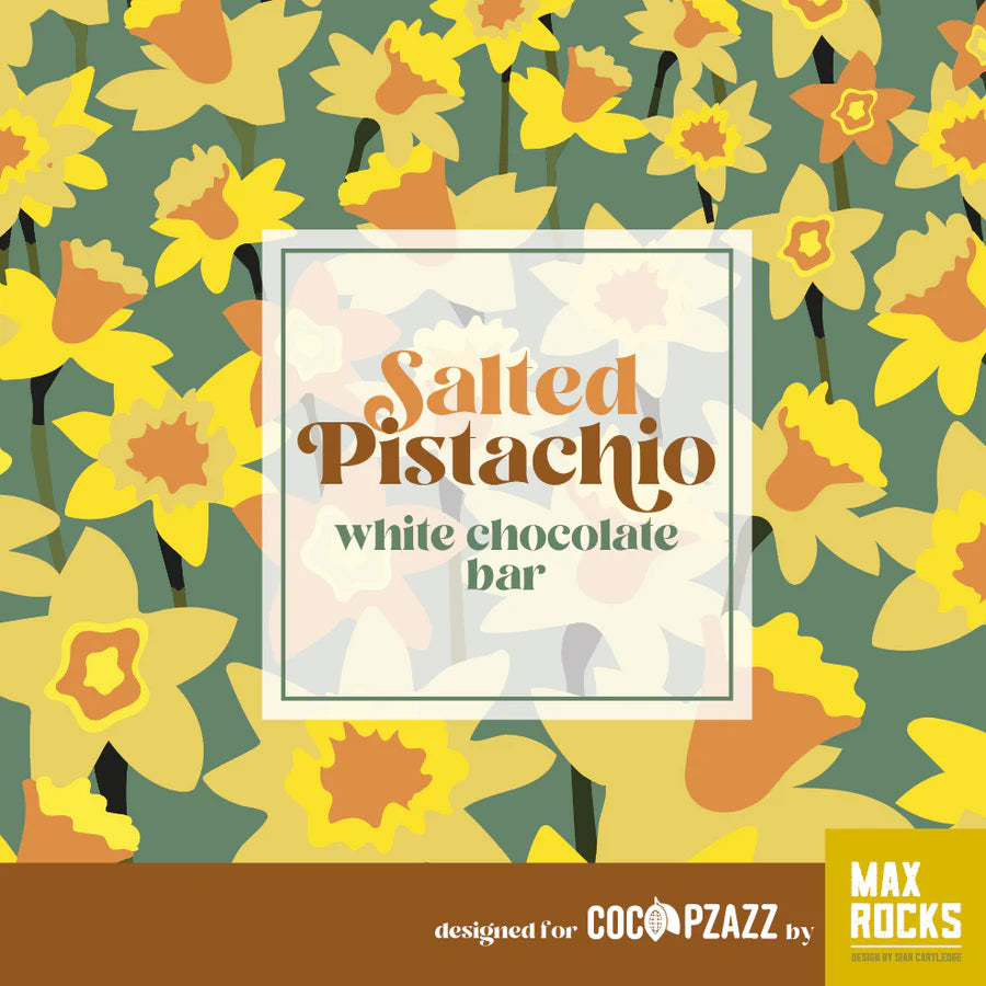 Salted Pistachio White Chocolate Bar 80g
